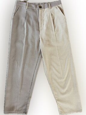 Reclaimed Vintage Two-Tone Dress Pants - Brown & Cream